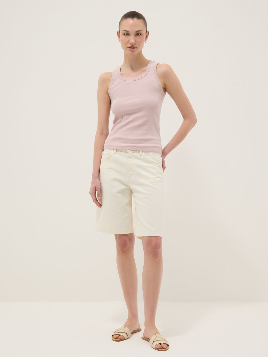 Rosa Tanktop aus Stretch-Baumwolle, Regular Fit_1