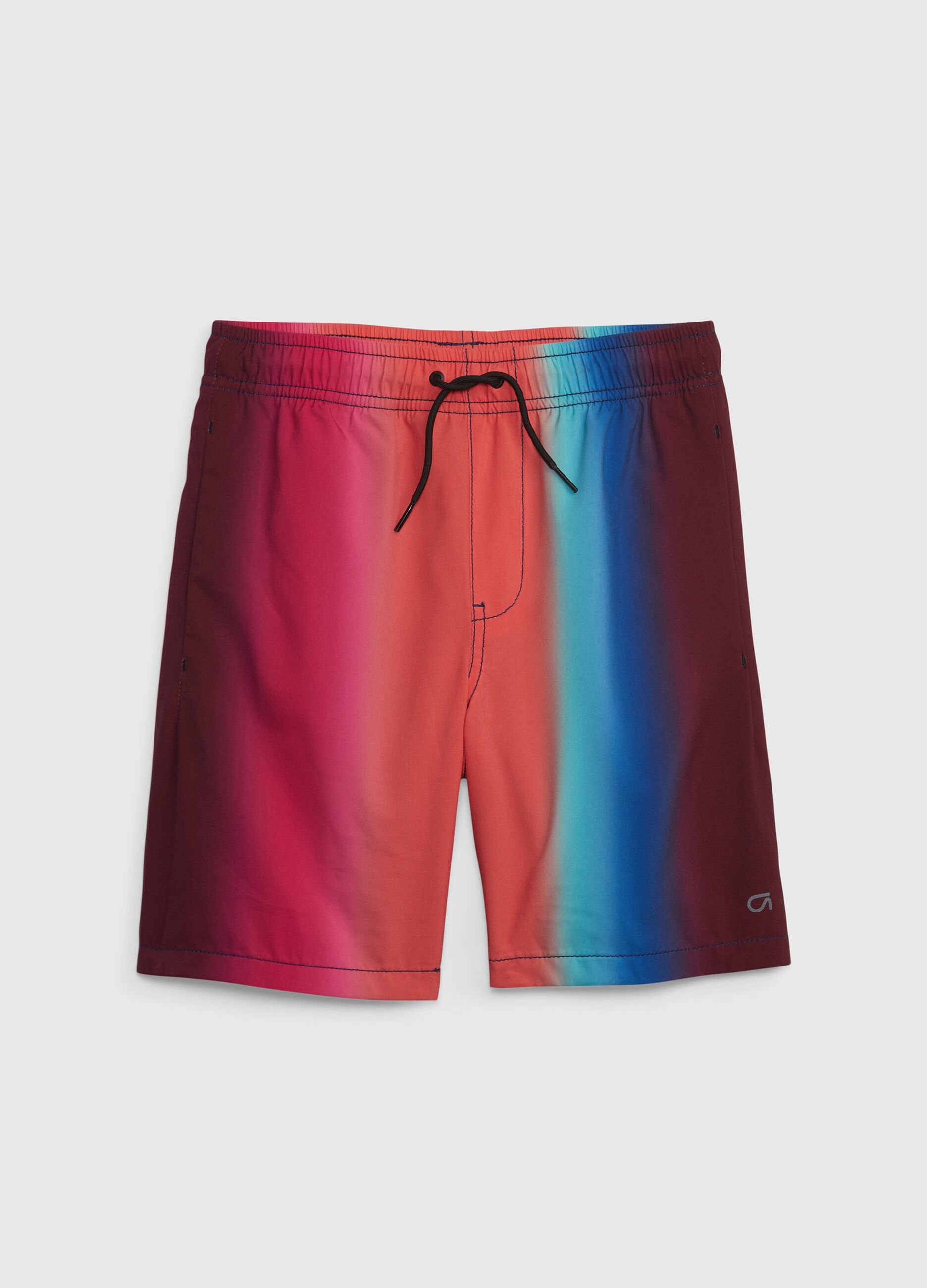 Quick-dry swim boxers with Tie Dye pattern