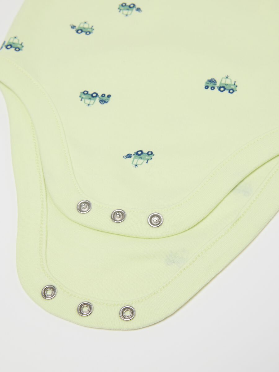 Newborn Multicolour Short-Sleeve Body Tripack in Pure Cotton_2