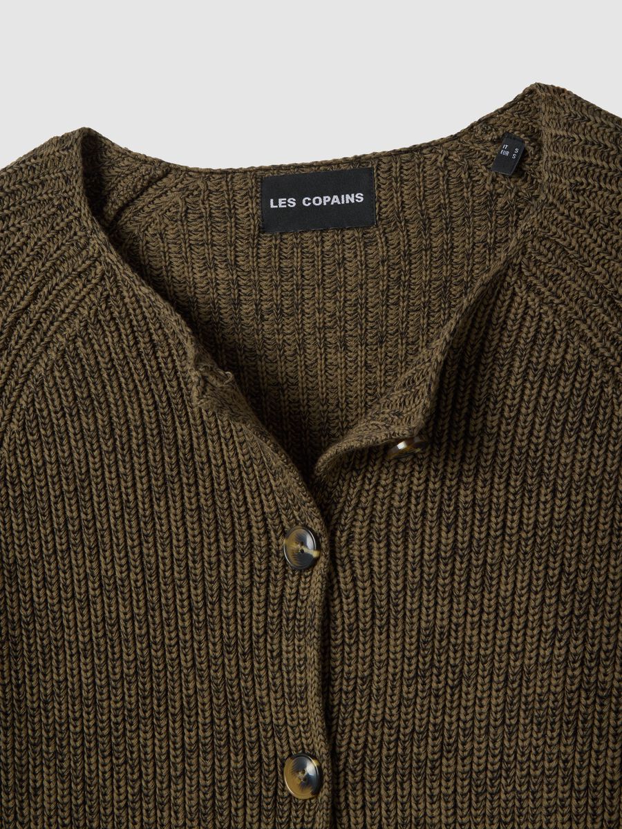 Brown pure cotton cardigan_5