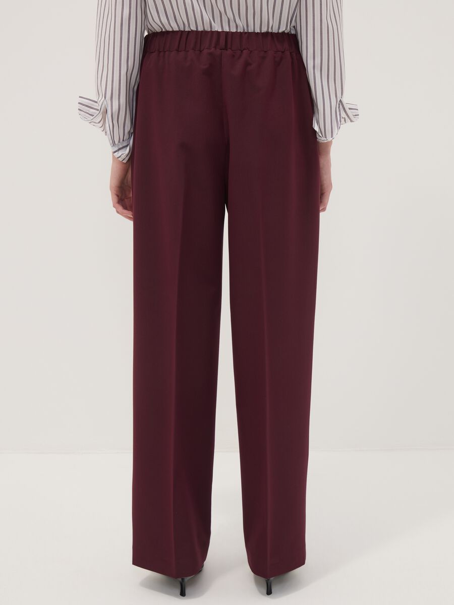 Violette Straight-Fit-Hose aus elastischer Viskose_2