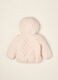 Pink quilted hooded jacket with little ears_2