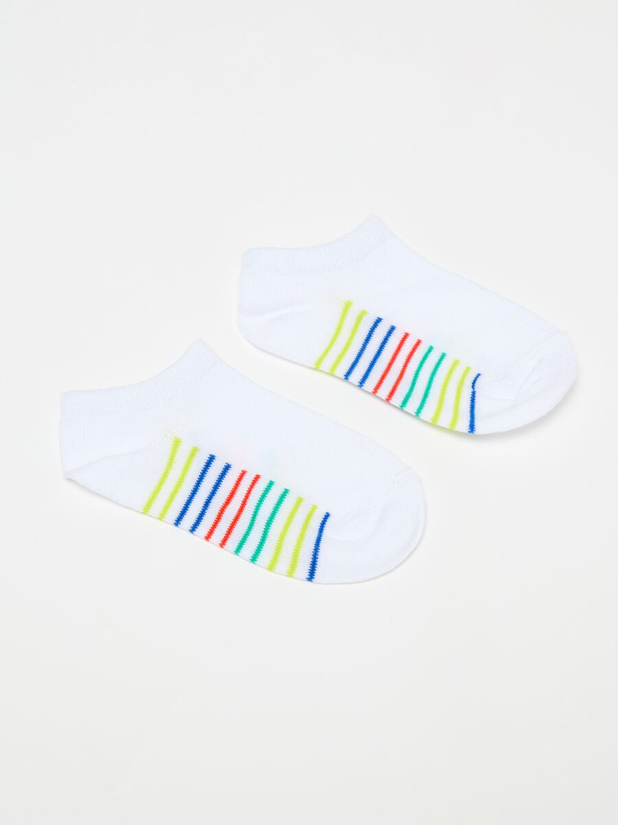 Seven-pair pack striped shoe liners_1