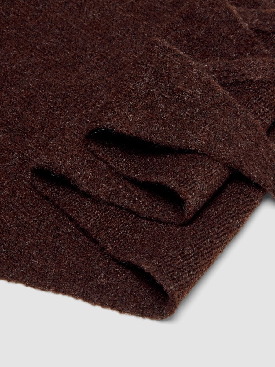 Brown stretch-fabric scarf_2