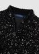 Black regular fit cardigan with zip and sequins_5