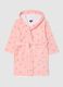 Albornoz rosa de ni&ntilde;a en algod&oacute;n puro ajuste regular con dise&ntilde;os_0