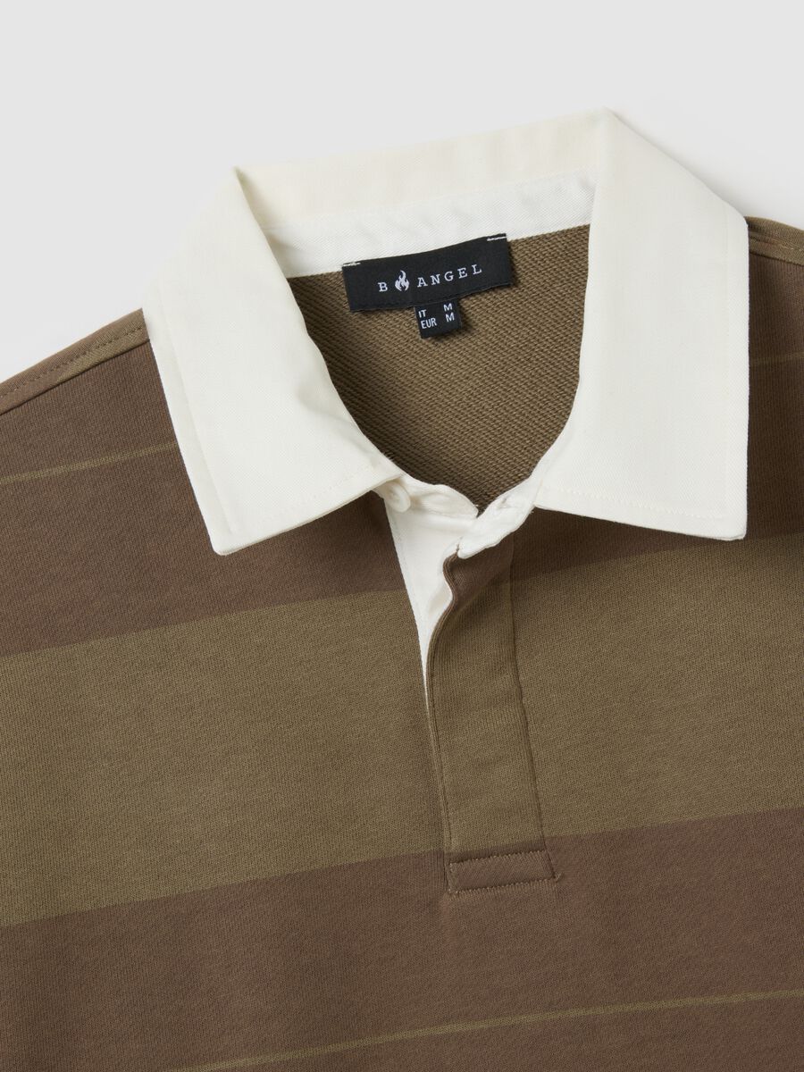 Brown pure cotton regular fit polo_5