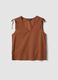 Brown pure cotton blouse with floral print_4