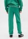 Green cotton blend trousers_2