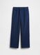 Blue Stretch Fabric Trousers for Kids_3