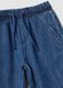 Blaue Denim-Hose aus Baumwoll-Viscose-Mix mit elastischem Bund_2