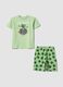 Green organic cotton printed pyjamas_0