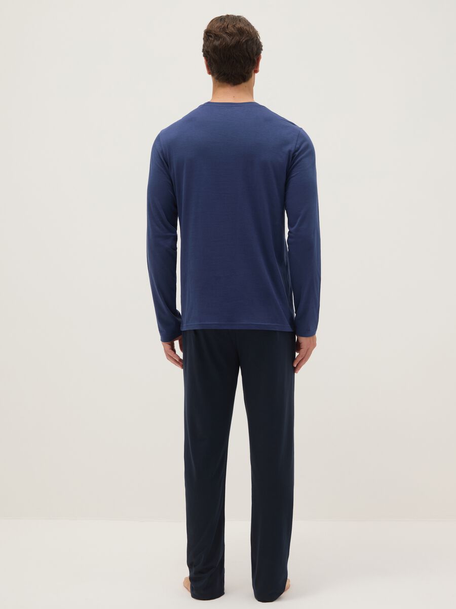 Blue pure cotton pyjamas regular fit_2