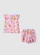 Pink pure cotton baby pyjamas regular fit with animals_1
