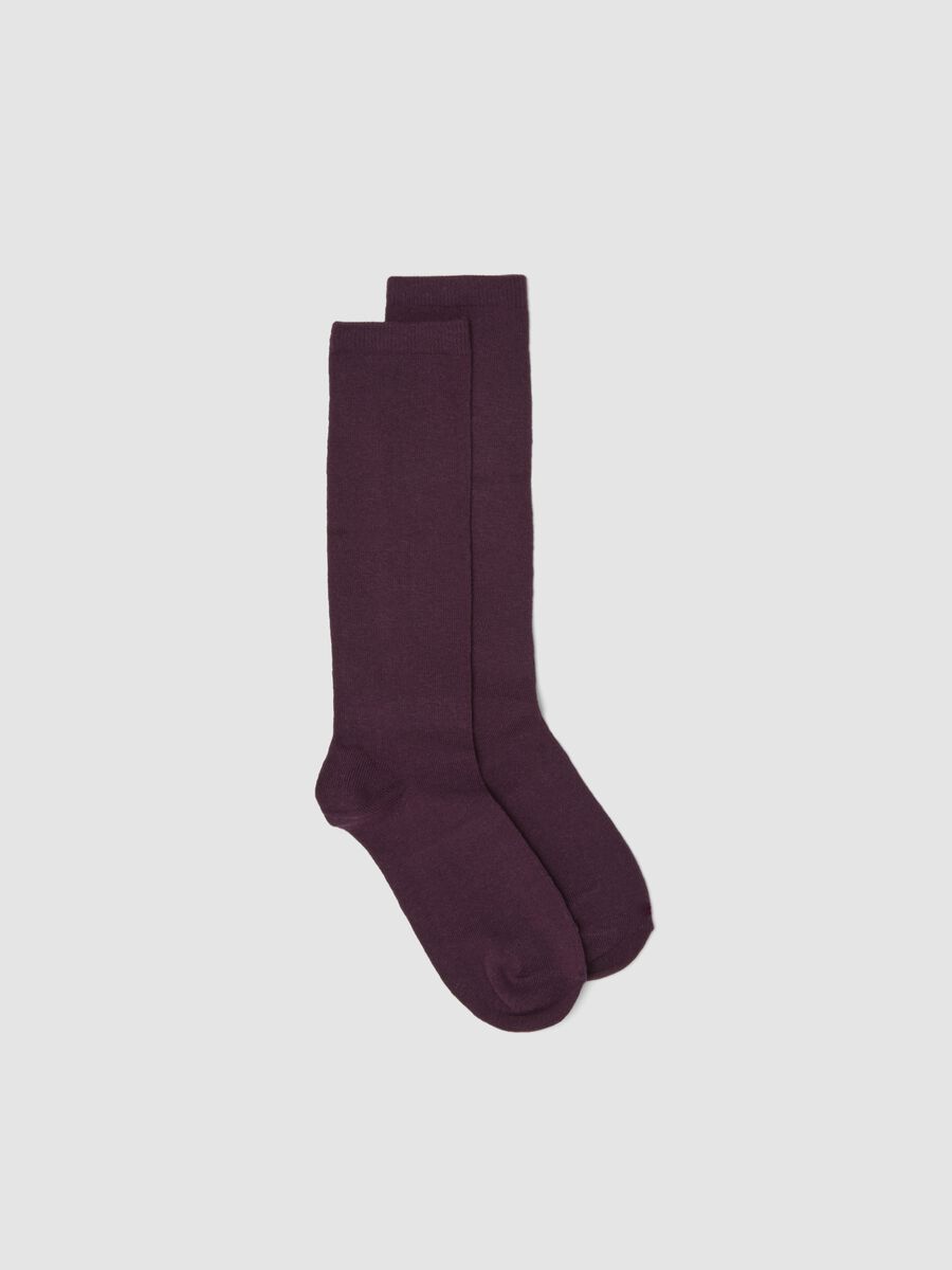 Dunkelviolette Socken aus elastischer Bio-Baumwolle_0