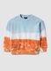 Multicolour cotton-blend tie-dye sweatshirt for kids, regular fit_0