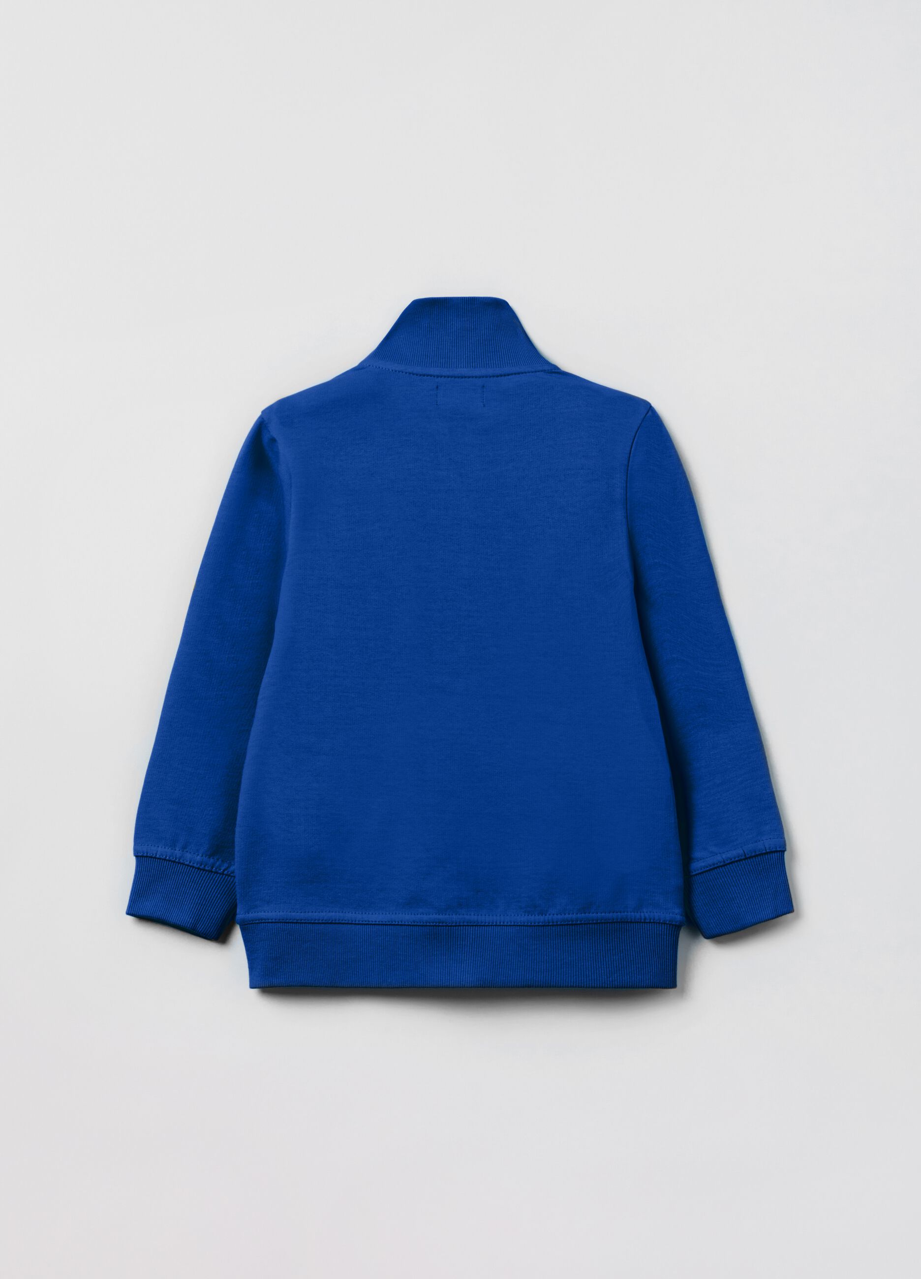 Fleece full-zip sweatshirt with high neck_1
