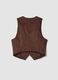 Brown stretch studded waistcoat, regular fit_6