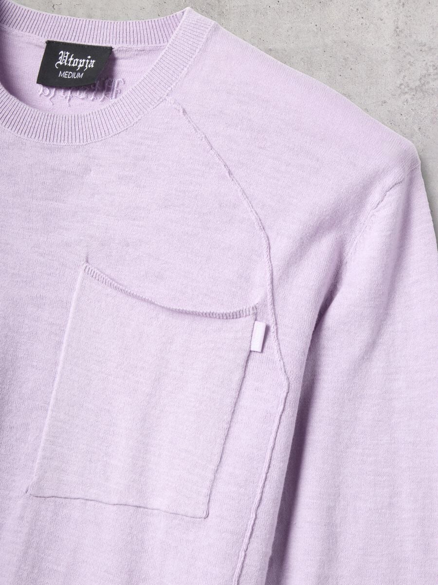 Pastel Lilac Knit Long-Sleeve T-Shirt_7
