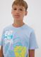 Hellblaues Jungen‑T‑Shirt aus reiner Baumwolle mit Simpsons‑Print_1