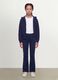 Girls&rsquo; blue slim-fit stretch organic cotton trousers_0
