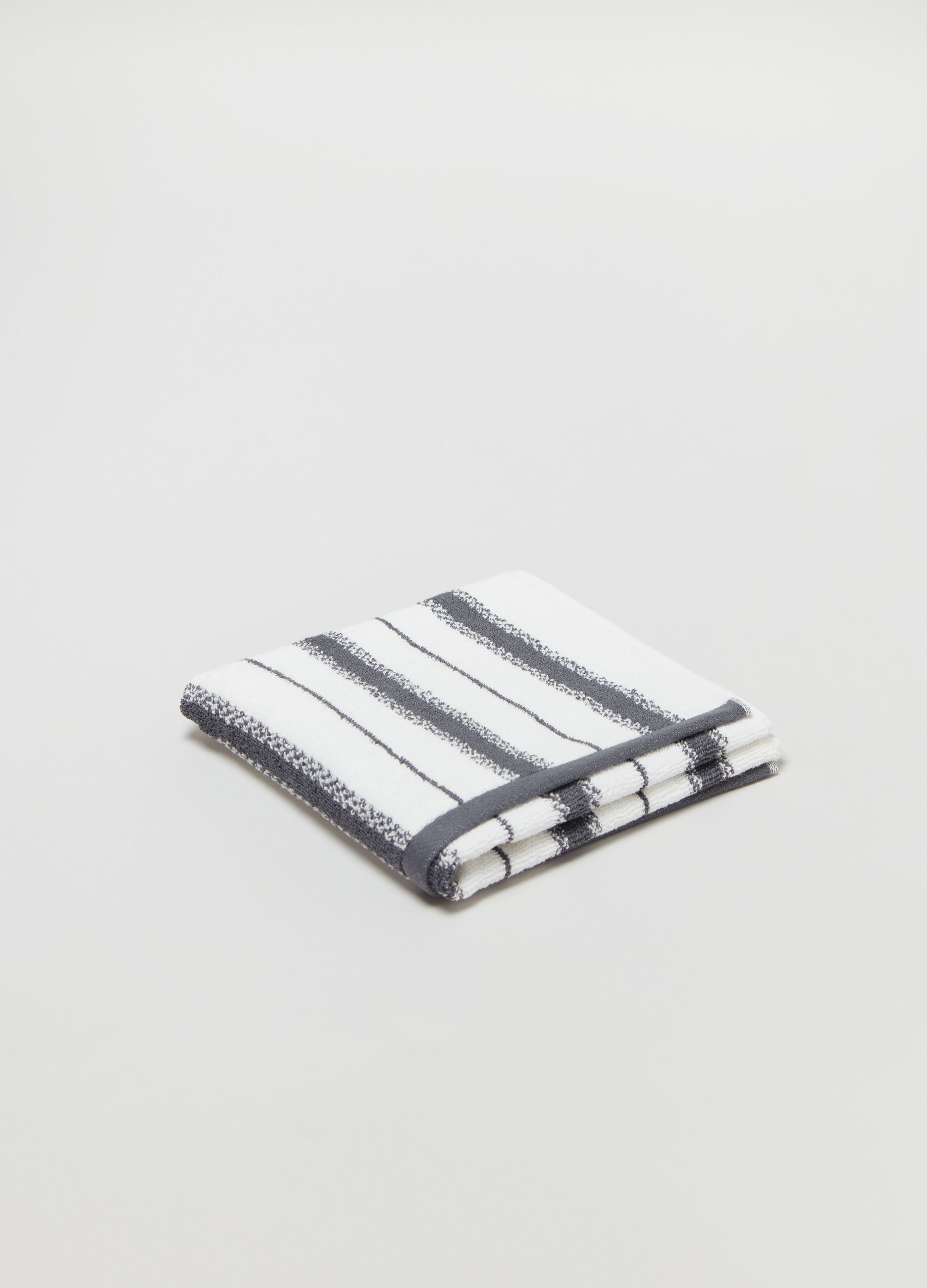 Asciugamano viso 50x90 stripes grigio scuro