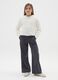 Girls' grey corduroy trousers with relaxed fit_0