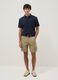Blue short-sleeved stretch polo shirt_1
