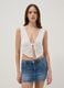 White pure cotton waistcoat with lace_2