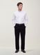 Black pure cotton regular-fit chino trousers_0