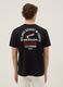 Schwarzes T-Shirt aus reiner Baumwolle mit Print, Regular Fit_2