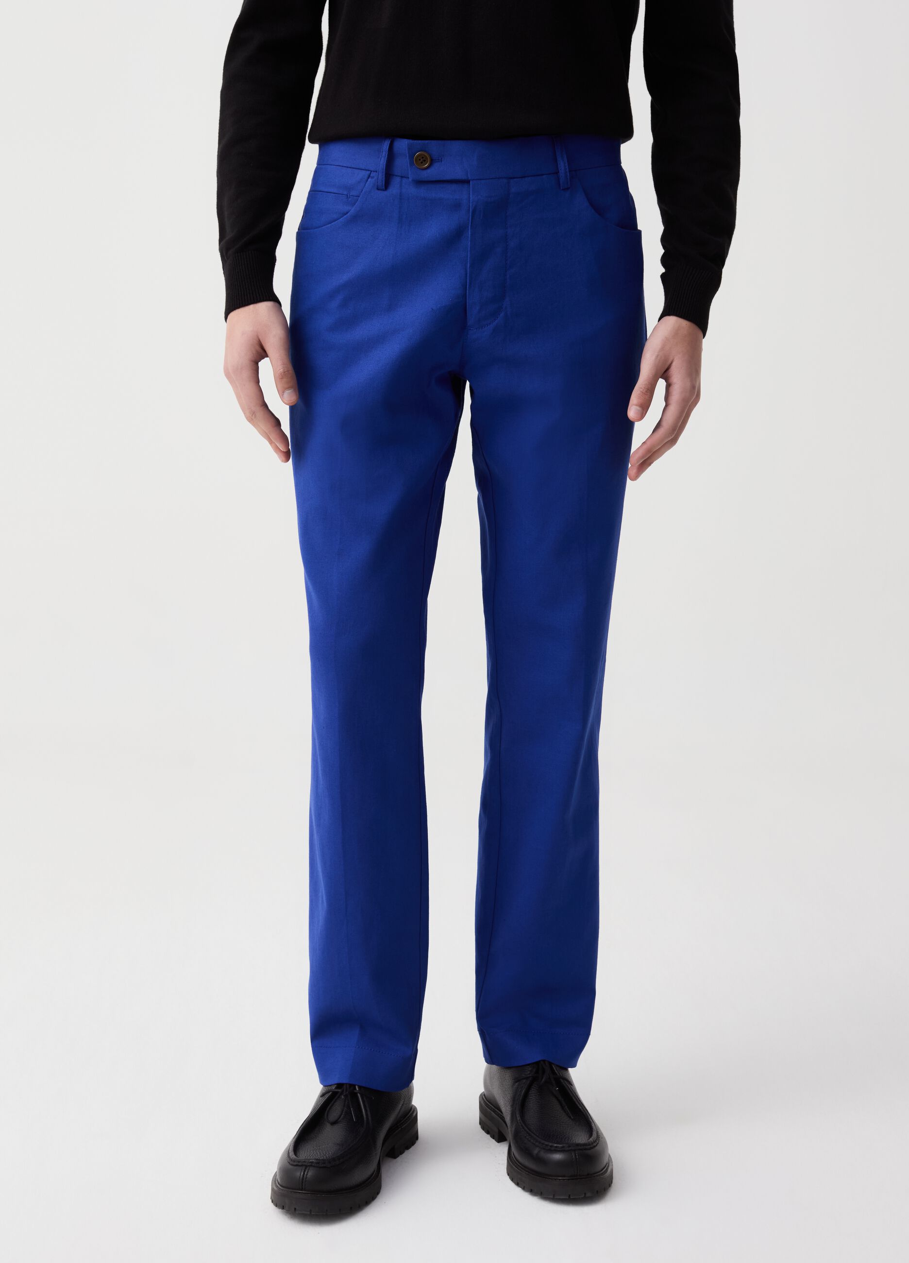 B.ST 1957 linen trousers with five pockets