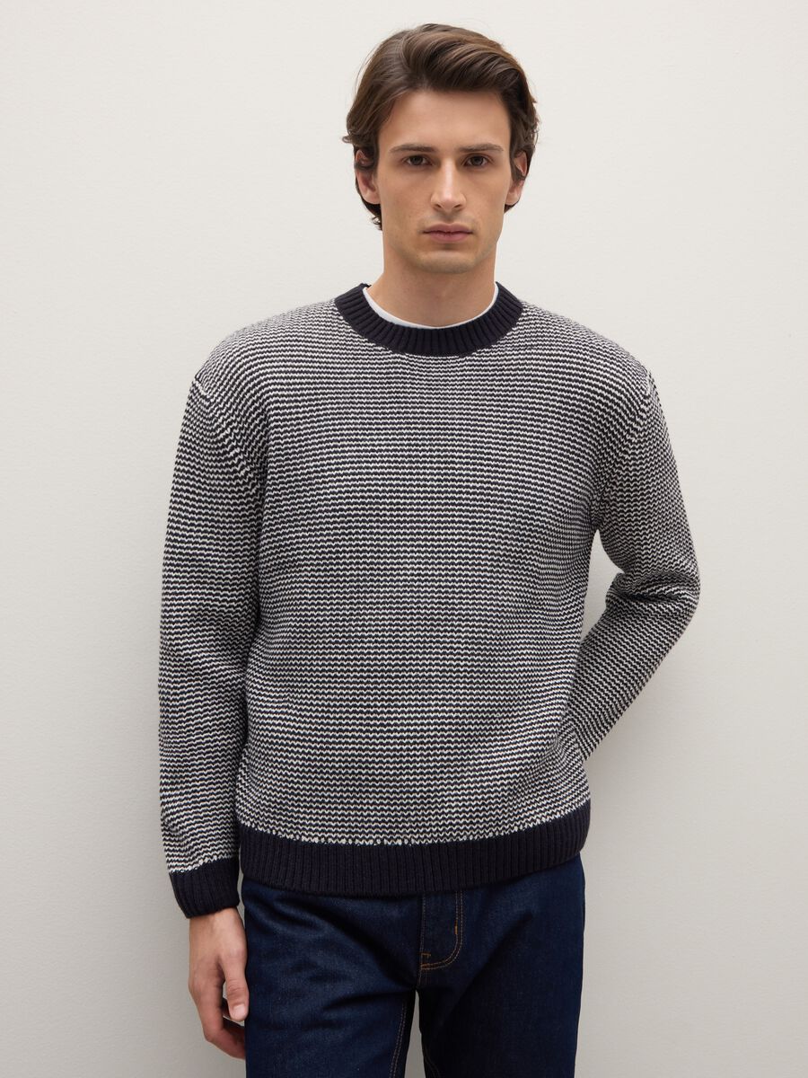 Multicolour Striped Regular Fit Jumper_1