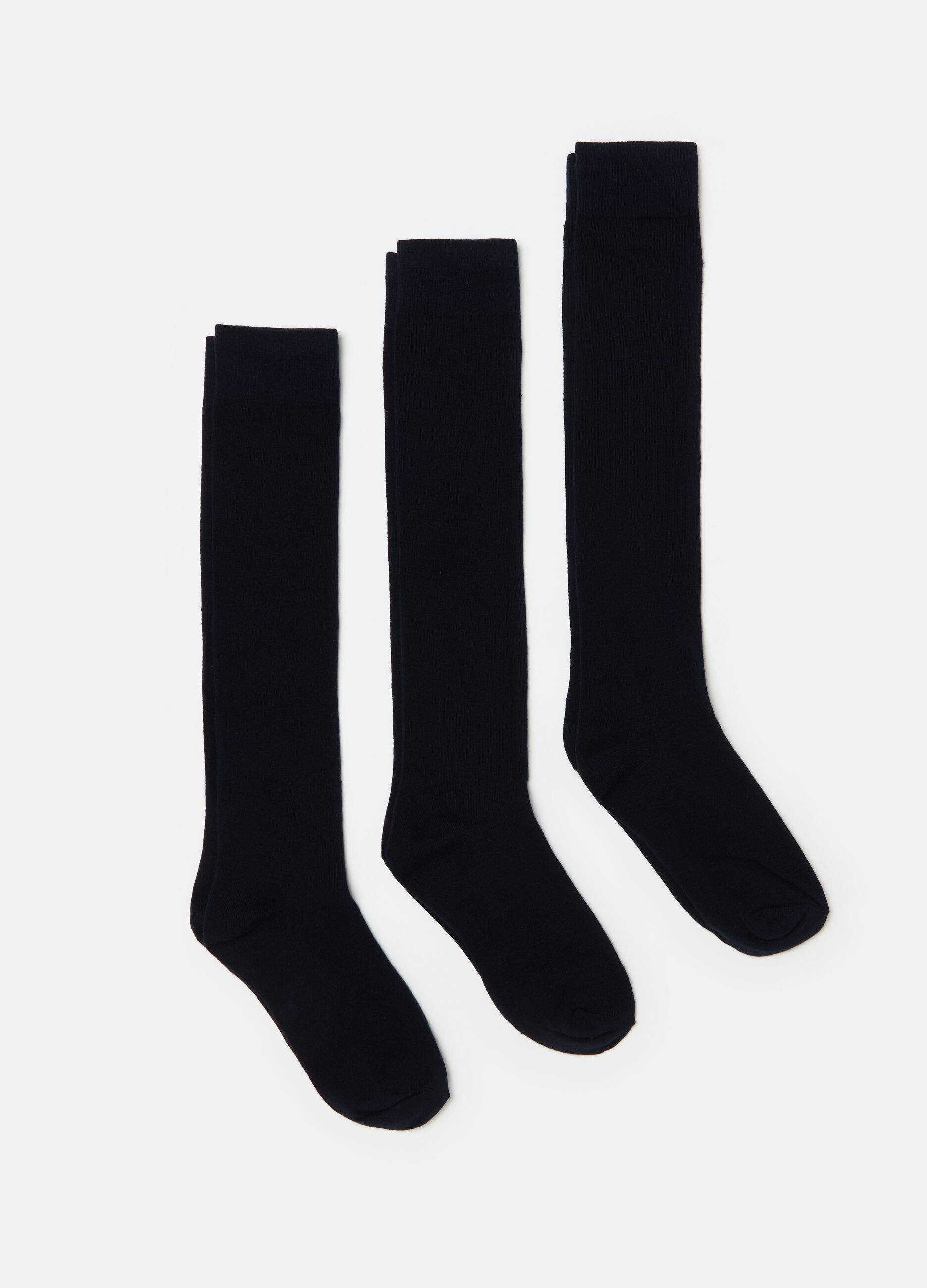 Three-pair pack socks in organic cotton