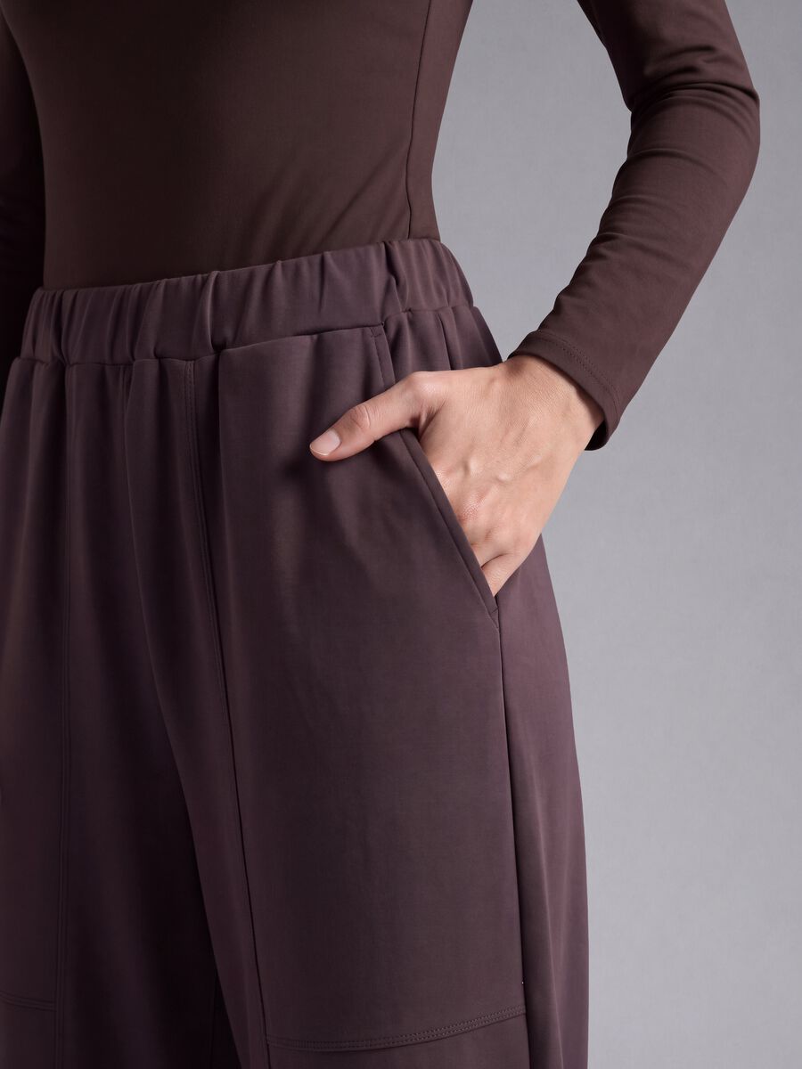 Purple stretch viscose joggers_4