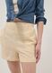 Regular-Fit Shorts aus reiner Baumwolle mit gelb-weissen Streifen_3
