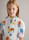 Camisa multicolor de algod&atilde;o puro regular fit para menina com flores_2
