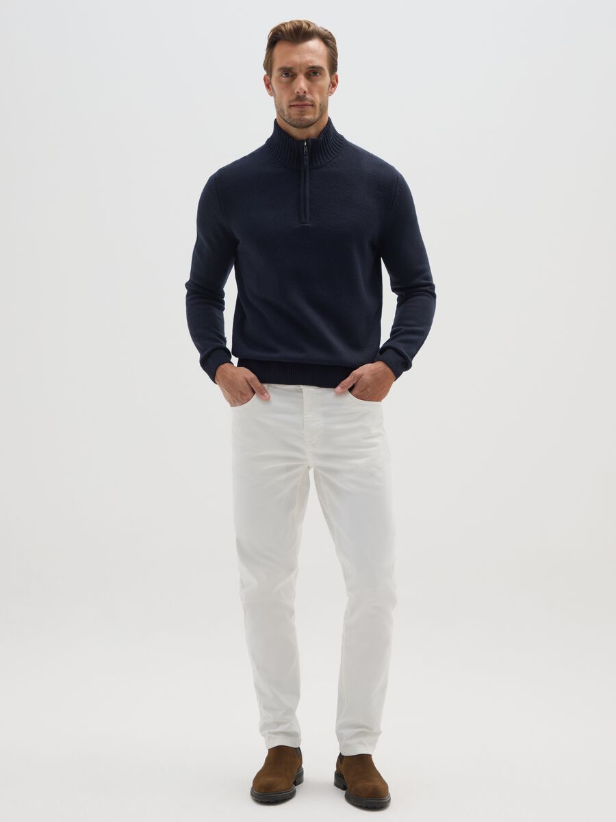 Blue regular fit jumper_1