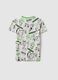 T-shirt infantil em puro algod&atilde;o multicolorido regular fit com estampa_1