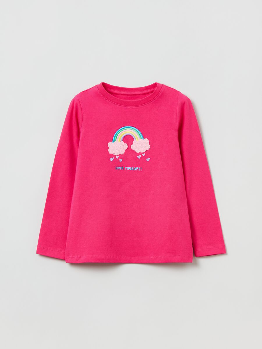 Long-sleeved T-shirt with embroidery_0