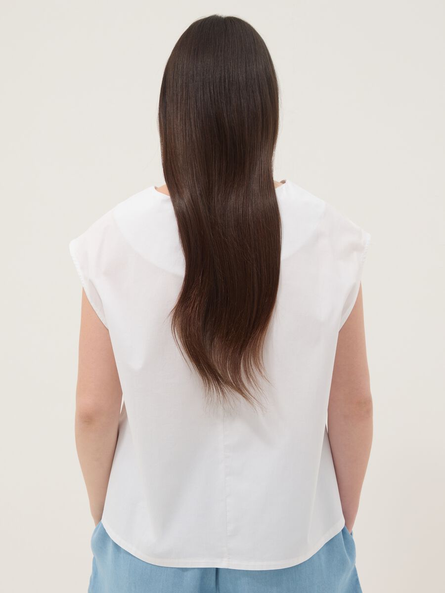 Wei&szlig;e Bluse aus Stretch-Baumwolle_3