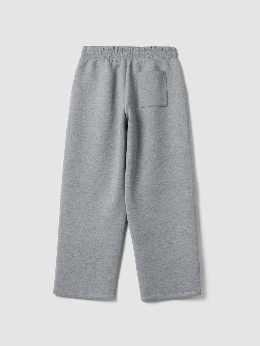 Pantaloni grigio melange in viscosa elasticizzata over fit_2