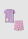 Conjunto roxo em algod&atilde;o el&aacute;stico com t-shirt e cal&ccedil;&otilde;es para menina, corte regular_0