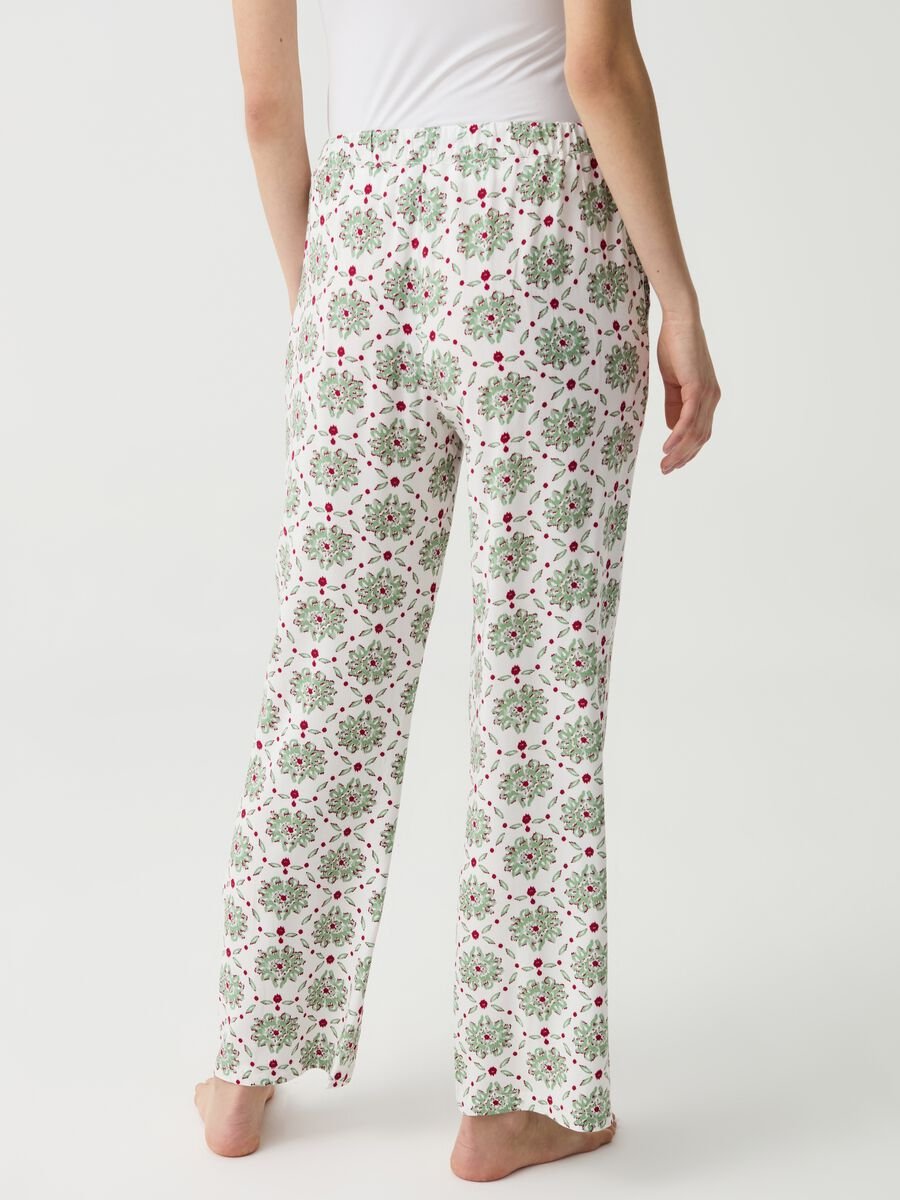 Pantalón pijama con cordón y borlas_2