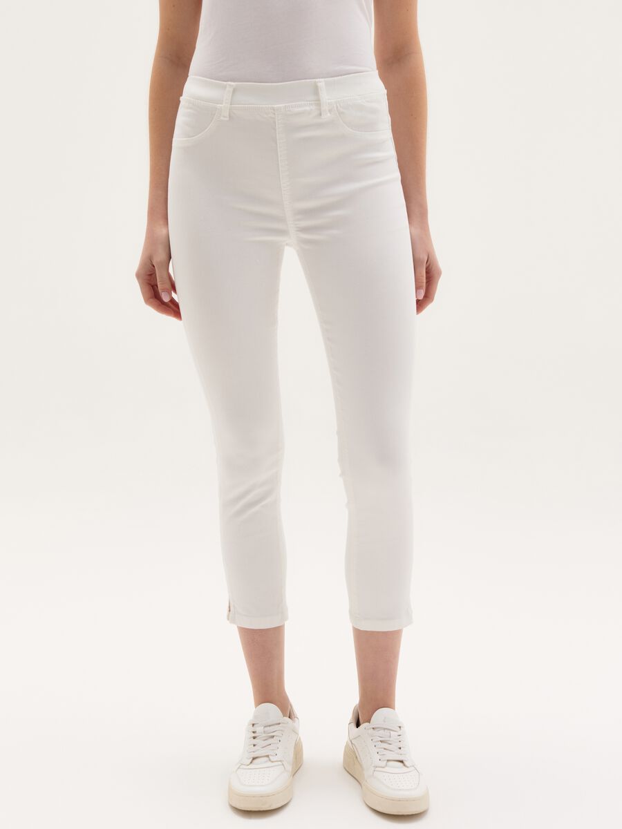 Jeggings crop skinny fit con spacchetti_1