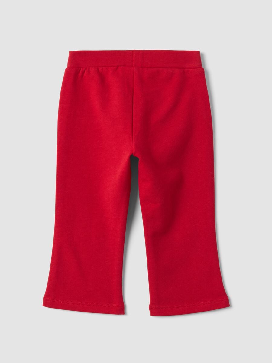 Red stretch cotton leggings_1