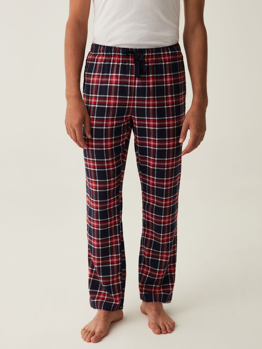 Pyjama bottoms with tartan pattern_1