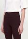 Brown ribbed pure cotton flared leggings_1