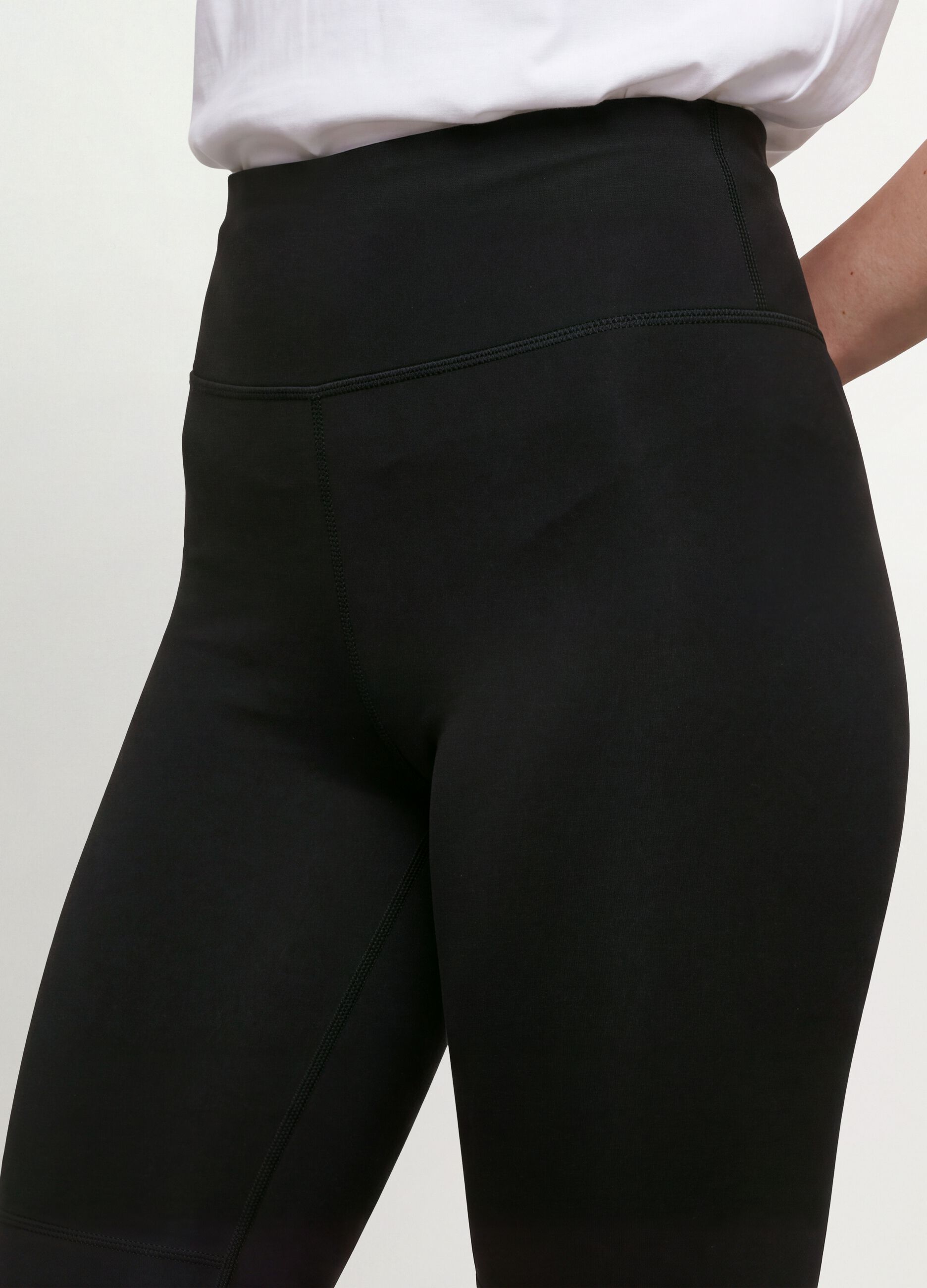 Schwarze Slim-Fit Leggings aus elastischer Baumwolle