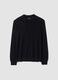 Schwarzer Polo-Pullover aus reiner Merinowolle mit Polokragen_0